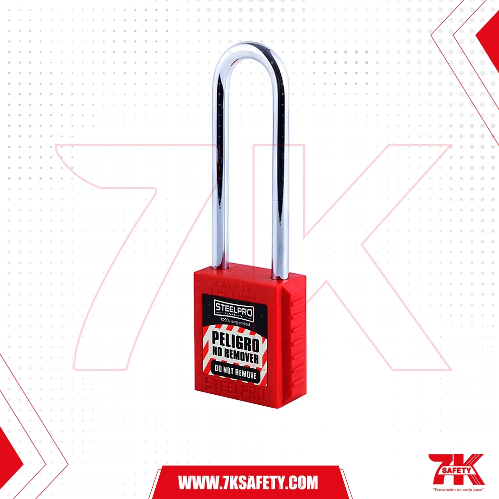 Candado Lock Out X10 Long Steelpro Rojo 1 CANDADO LOCK OUT X10 LONG STEELPRO ROJO