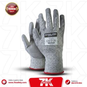 Guante Multiflex Cut-5 PU Steelpro | Guante Anticorte Nivel 5 con Revestimiento de Poliuretano para Uso Industrial