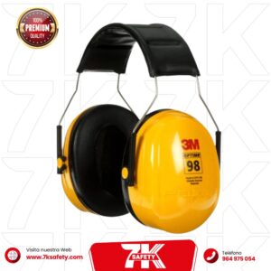 Orejera 3M Peltor Optime 98 H9A | Protector Auditivo con Banda 25 dB