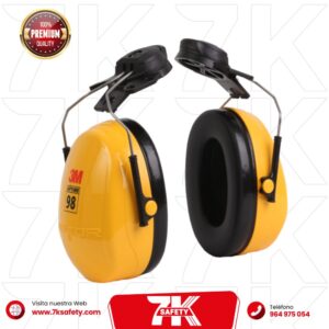 Orejera 3M Peltor Optime 98 H9P3E | Protector Auditivo para Casco 25 dB
