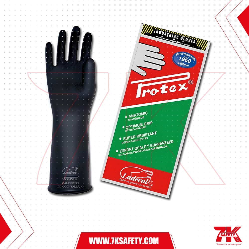 Guantes de Jebe Calibre 25 Protex 1 Guantes de Jebe Calibre 25 Protex