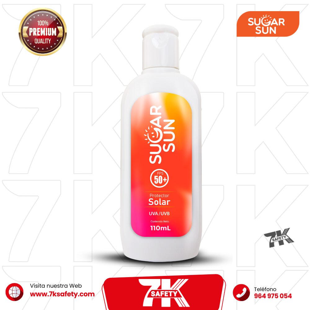 PROTECTOR SOLAR SUGAR SUN 110 ML FPS 50+ 1 Protector Solar Sugar Sun 110 ml FPS 50+ | Bloqueador de Alta Protección para Trabajo al Aire Libre