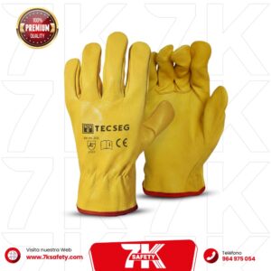 Guante de Badana Tecseg AS020 | Guante de Cuero para Protección Mecánica e Industrial