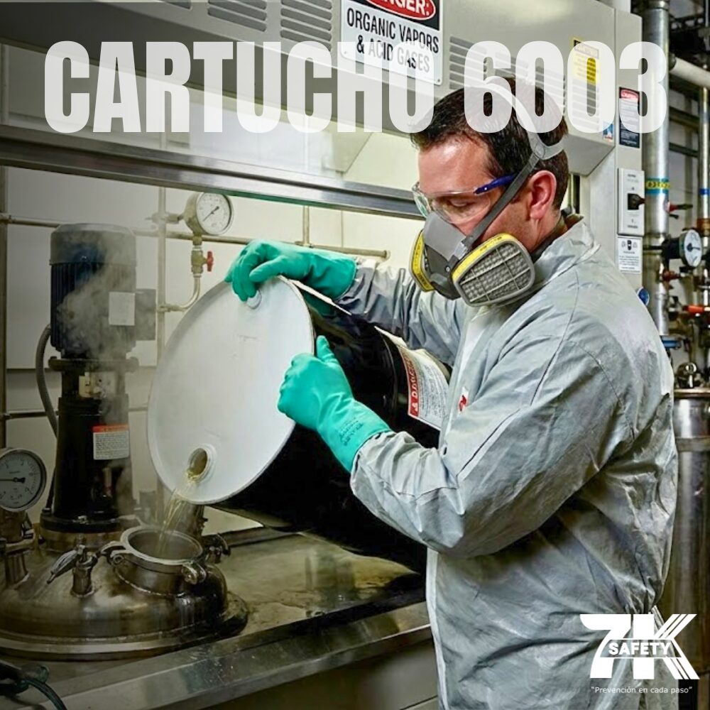 Cartucho para Vapores Orgánicos 3M 6003 2 Cartucho 3M 6003 para Vapores Orgánicos y Gases Ácidos | Protección Respiratoria