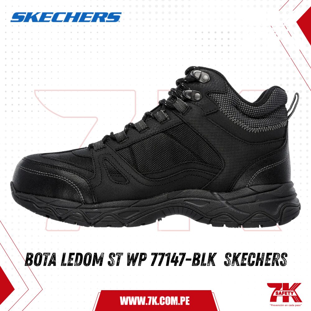 Bota de Seguridad Ledom ST WP 77147-BLK Hombre Skechers 2 BOTA DE SEGURIDAD LEDOM ST WP 77147-BLK HOMBRE SKECHERS