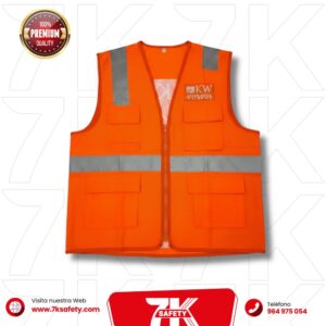 Chaleco drill tipo H con cintas reflectivas