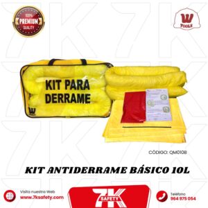 Kit Antiderrame Básico 10L para Químicos
