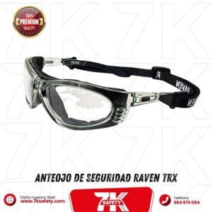 lente de seguridad raven trx nanofog antiempañante proteccion uv industrial