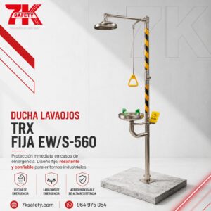 Ducha lavaojos TRX EW/S-560 para emergencias industriales