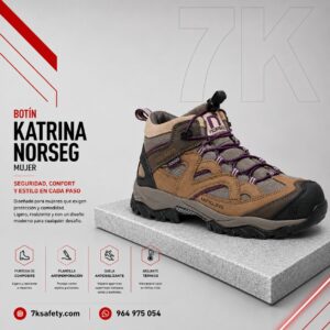 Botín de Seguridad Mujer New Katrina Morado para trabajos industriales