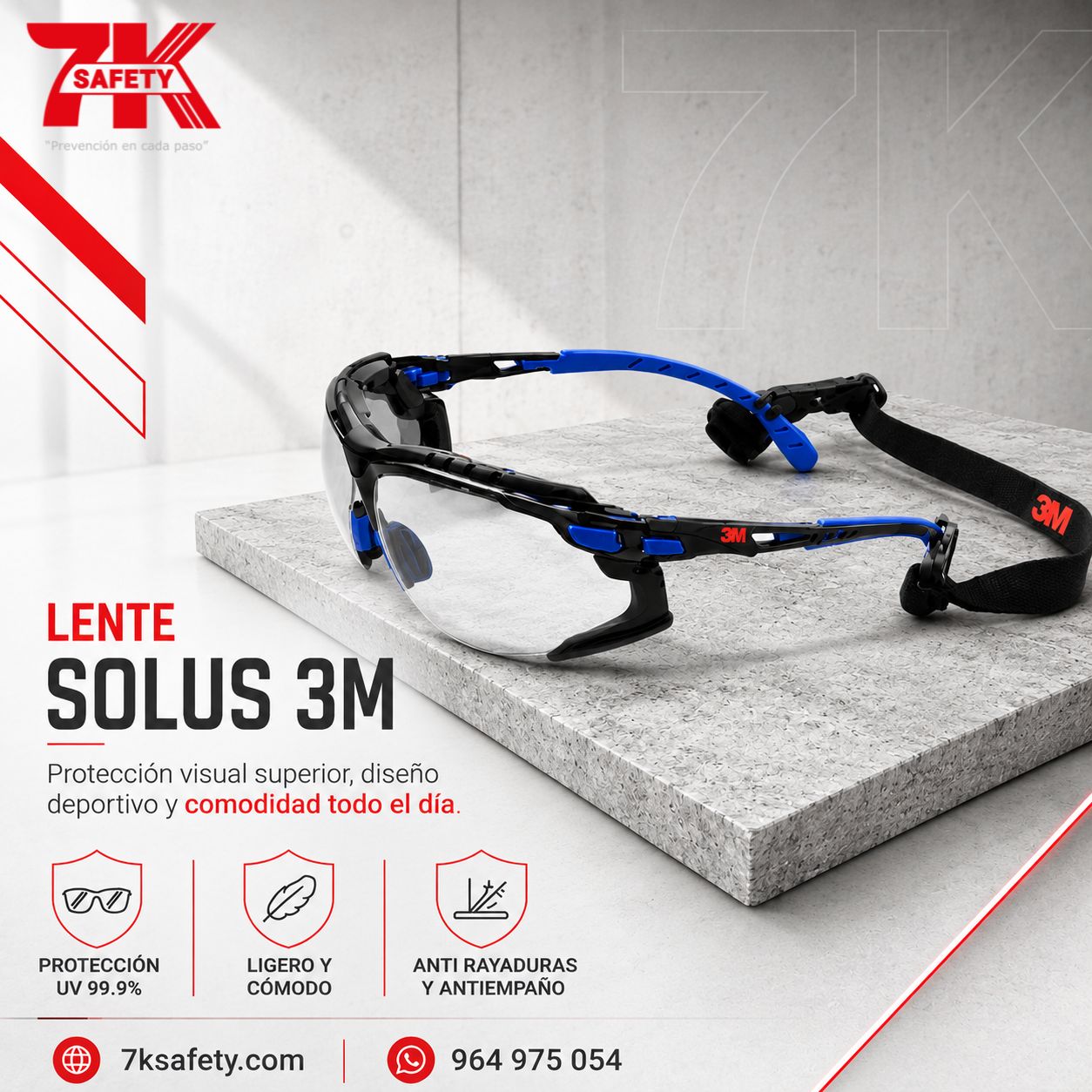 Lente 3M Solus 1 Lente de seguridad 3M Solus para protección visual industrial